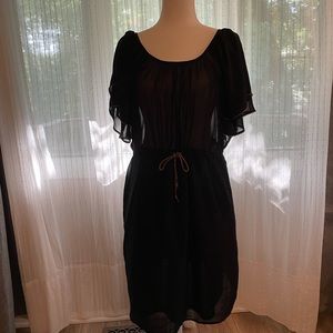 Butterfly sleeved dress